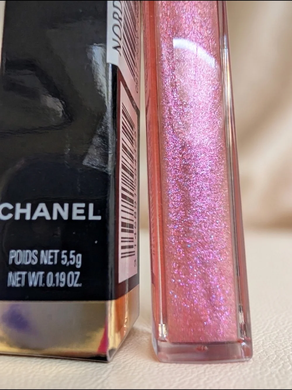CHANEL Pink Shimmer Rouge Coco Hydra Gloss - 432 Cristal